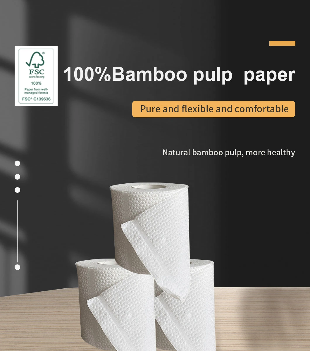 OEM Manufacturer Free Sample Soft 3ply Toilet Paper Bathroom 2-3ply Bleached Unbleached Bmaboo Pulp