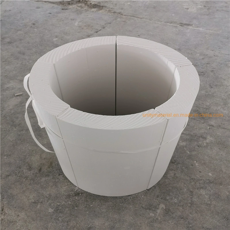 650c 1050c ASTM C610 Pipe Fitting Calcium Silicate Insulation Pipe Sections for Pipelines Hot Water Stainless Steel
