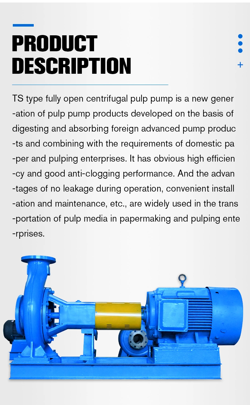 High Quality OEM Centrifugal Pulp Pumps Paper Making Centrifugal Paper Pulp Pump