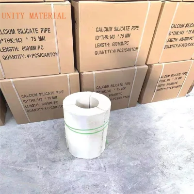 650c 1050c ASTM C610 Pipe Fitting Calcium Silicate Insulation Pipe Sections for Pipelines Hot Water Stainless Steel