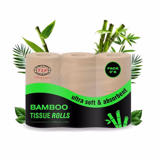 Standard Roll Core Custom Toilet Tissue Paper Roll Manufacturers Tissue Virgin Bamboo Pulp